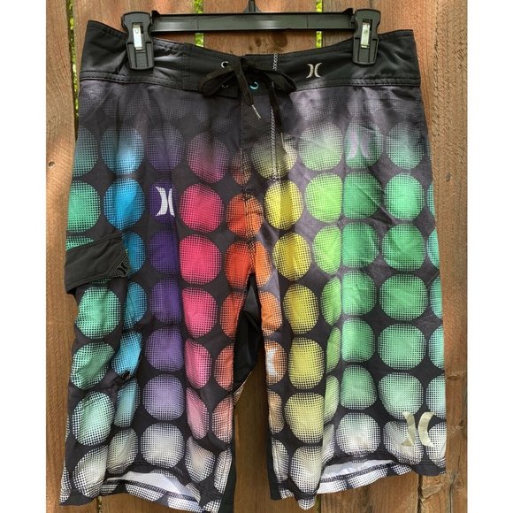 Boys Youth Hurley Rainbow Phantom Boardshorts Size 16 Swim Trunks Shorts - Picture 2 of 7